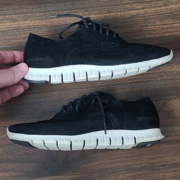 Cole Haan Women's Sneakers ZEROGRAND Oxfords Black Suede Athleisure  Size 5 - Picture 8 of 10